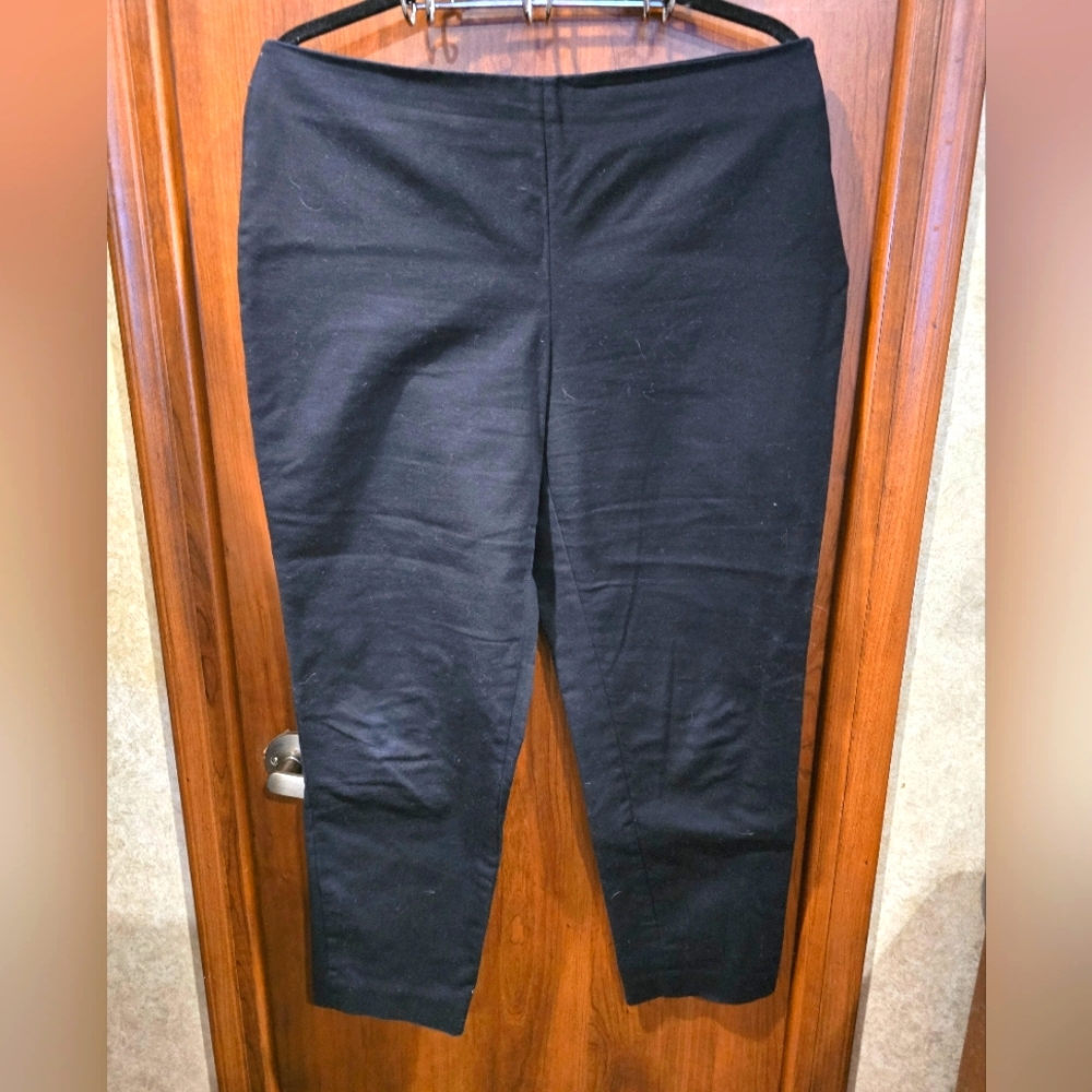 Vince Camuto Side Zip Black Skinny Leg Pants Sz 12